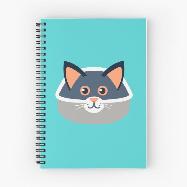 Item preview, cute and smiley black cat sitting in its cat litter box designed and sold by The  Knick Knack Nook.