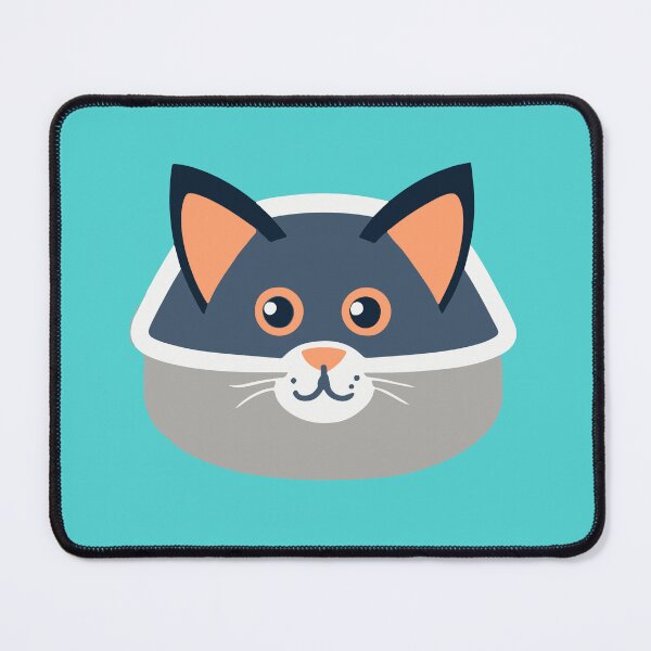 Item preview, cute and smiley black cat sitting in its cat litter box designed and sold by The  Knick Knack Nook.