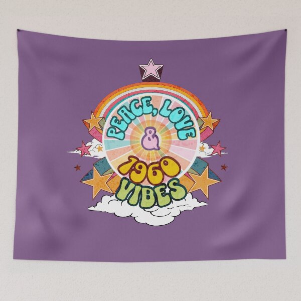 Item preview, Peace, Love, and 1960 Vibes designed and sold by Sir Meow Meow.