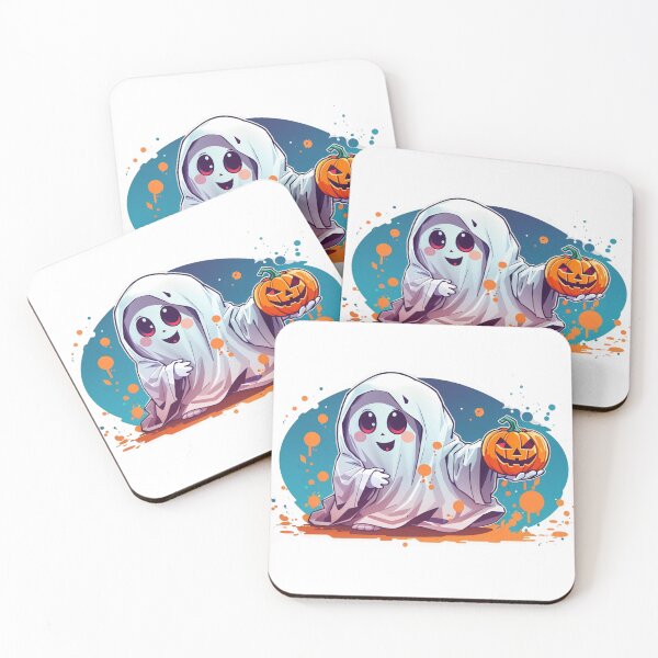 Item preview, Kawaii Ghost and Pumpkin Playtime designed and sold by irosh madushan.