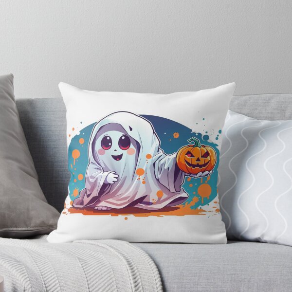 Item preview, Kawaii Ghost and Pumpkin Playtime designed and sold by irosh madushan.
