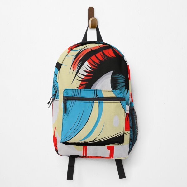 Item preview, pop art women red crying blue hair designed and sold by AceILA.