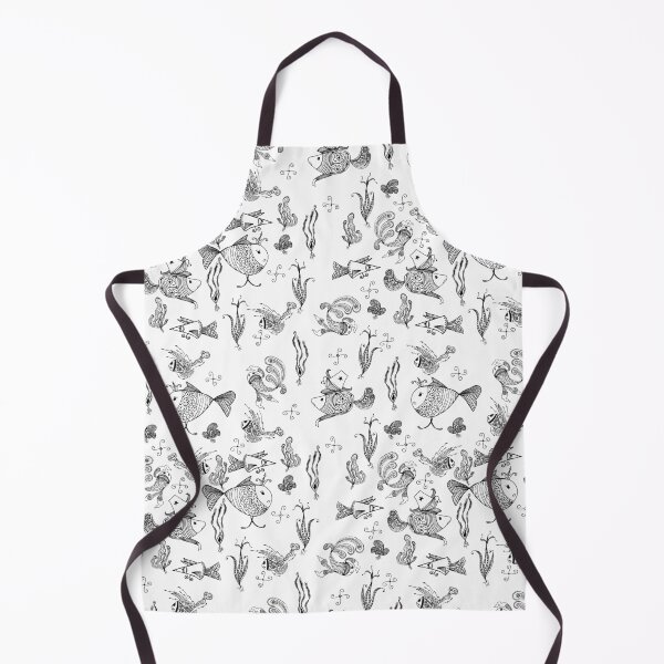 Item preview, Seamless hand draw cartoon fairy fishes  designed and sold by fuzzyfox.