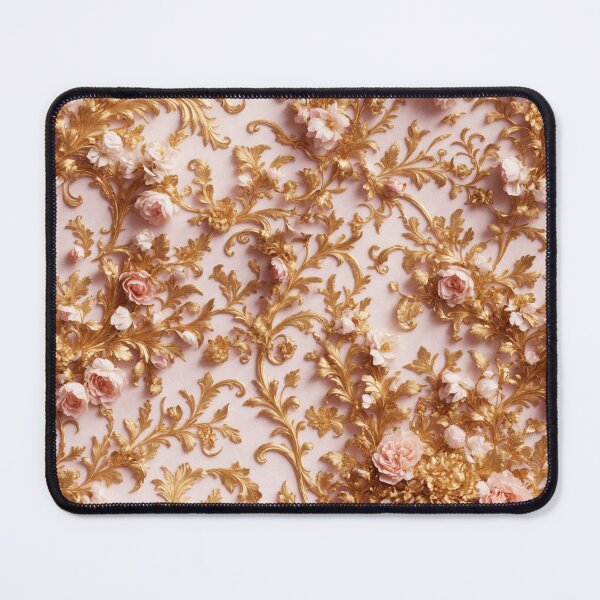 Item preview, High-quality floral pattern in baroque style - ideal for weddings - pink gold designed and sold by biiid.