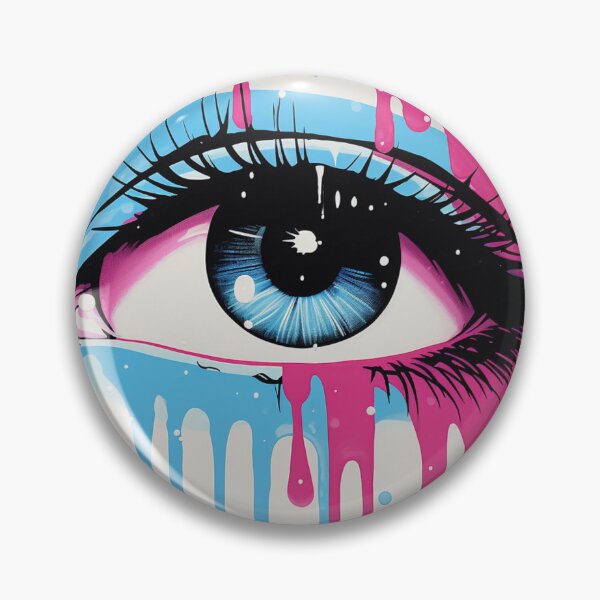 Item preview, pop art women blue and pink crying designed and sold by AceILA.