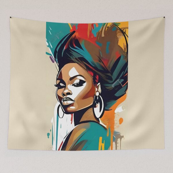 Item preview, Melanin Magic: Abstract Afro Beauty designed and sold by AiPixals.