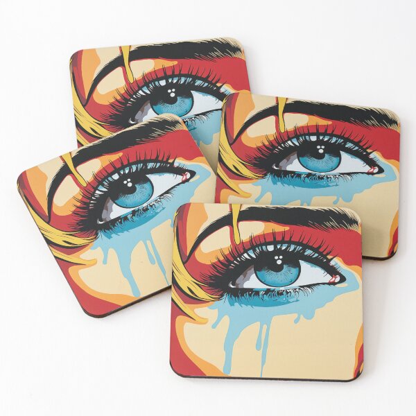 Item preview, pop art women blue crying designed and sold by AceILA.