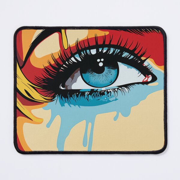 Item preview, pop art women blue crying designed and sold by AceILA.