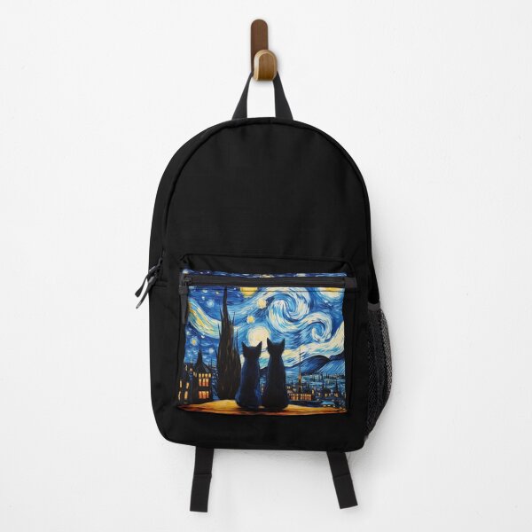 Item preview, Van gogh Inspired Starry Night Cat Painting designed and sold by Vangoholic.