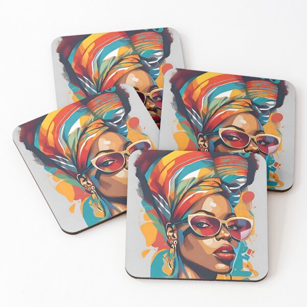 Item preview, African Queen: Vibrant Afro Hair Art designed and sold by AiPixals.