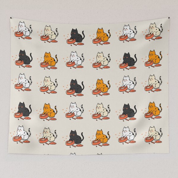 Item preview, cute and smiley black cat sitting in its cat litter box pack designed and sold by The  Knick Knack Nook.