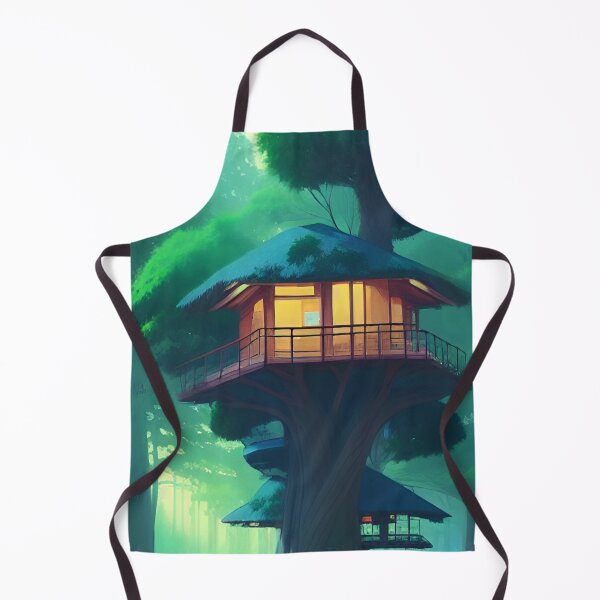Item preview, Treehouse #735482, illuminated windows, green elf forest designed and sold by depthsofthemind.