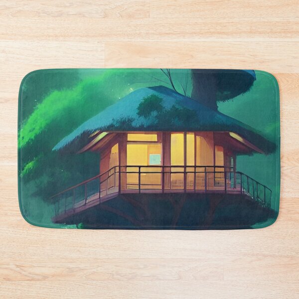 Item preview, Treehouse #735482, illuminated windows, green elf forest designed and sold by depthsofthemind.