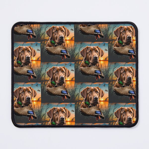 Item preview, Chesapeake Bay Retriever and Flying Mallard Sunrise Duck Hunt Design designed and sold by LifeCrush.