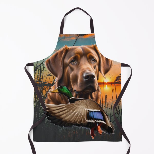 Item preview, Chesapeake Bay Retriever and Flying Mallard Sunrise Duck Hunt Design designed and sold by LifeCrush.