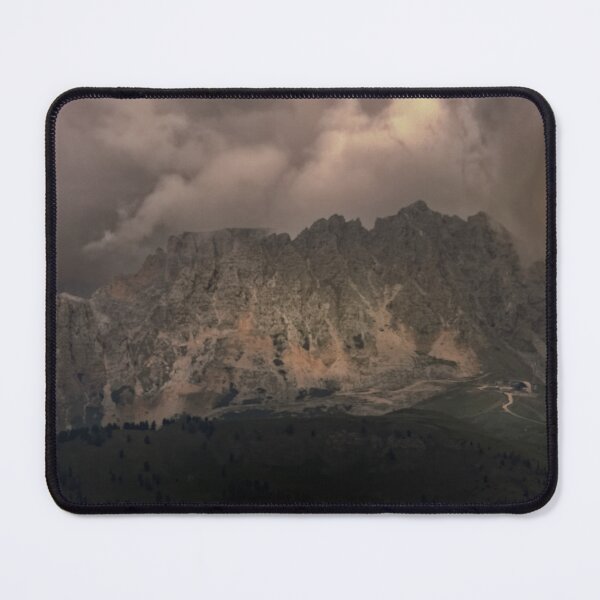 Item preview, Dolomite Costalunga Pass and Sella Mountain Range in Fog designed and sold by nbrandsberg.