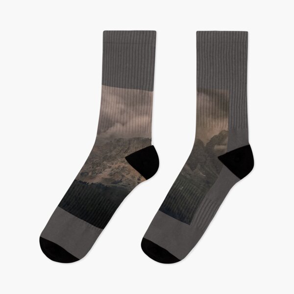 Item preview, Dolomite Costalunga Pass and Sella Mountain Range in Fog designed and sold by nbrandsberg.