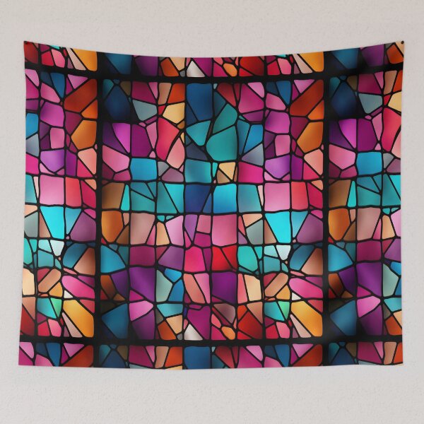 Item preview, **Stained Glass Rainbow** - A colorful and vibrant design inspired by the beauty of stained glass windows. designed and sold by alaa-mously.
