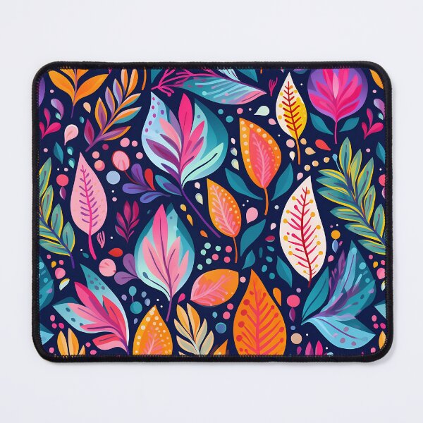 Item preview, Retro leaf colour pattern design flower designed and sold by Blackstar Design Studio.