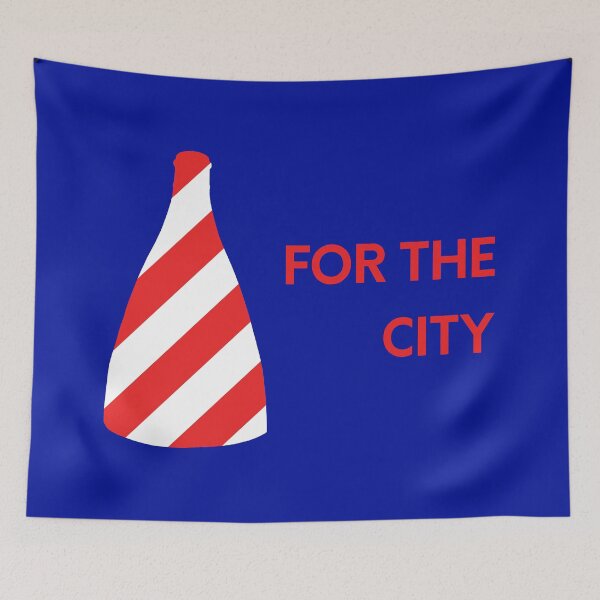 Item preview, "For the City" Red and White Bottle Kiln original gift design designed and sold by StokeTees.