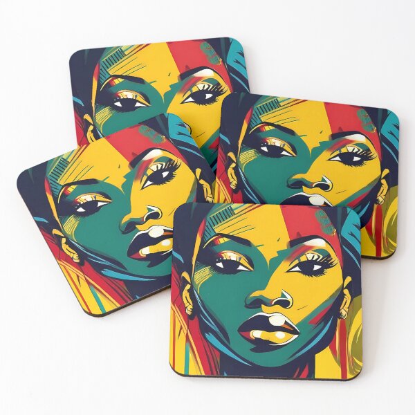 Item preview, Black Woman Abstract Contemporary Urban Art designed and sold by AiPixals.