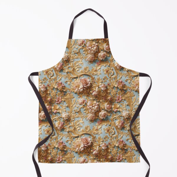 Item preview, High-quality floral pattern in baroque style - ideal for weddings - pink blue gold designed and sold by biiid.