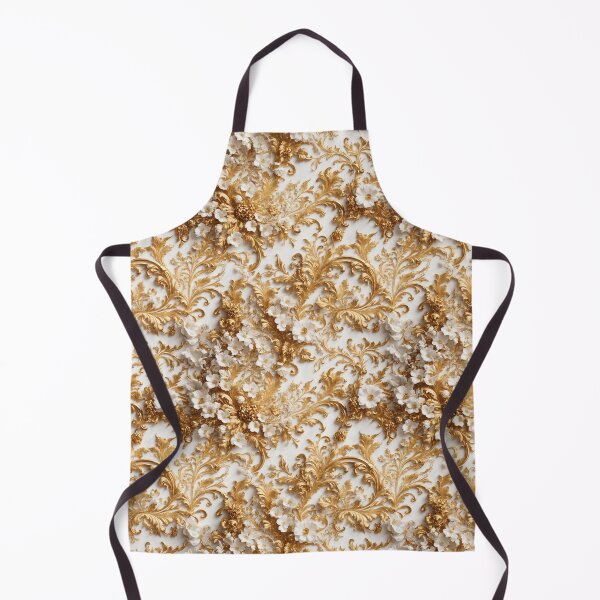 Item preview, High-quality floral pattern in baroque style - ideal for weddings - white gold designed and sold by biiid.