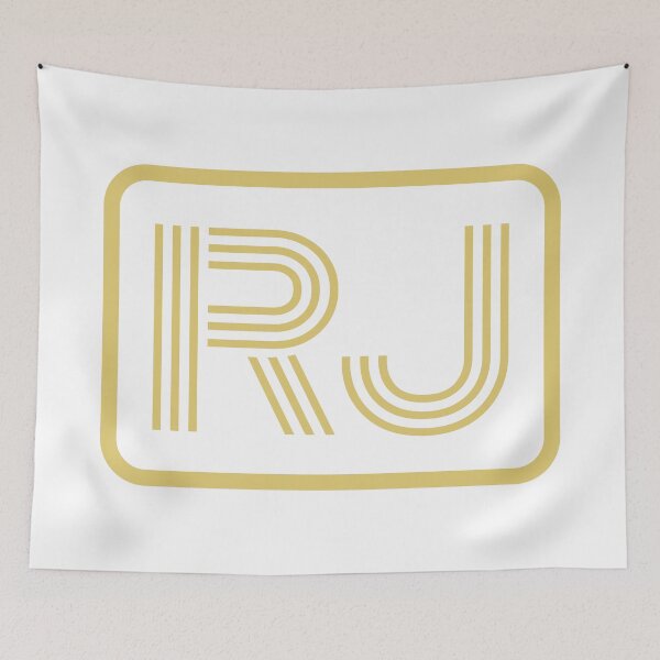 Item preview, RJ Initials Gold Geometric Letters designed and sold by Jeallan Designs.
