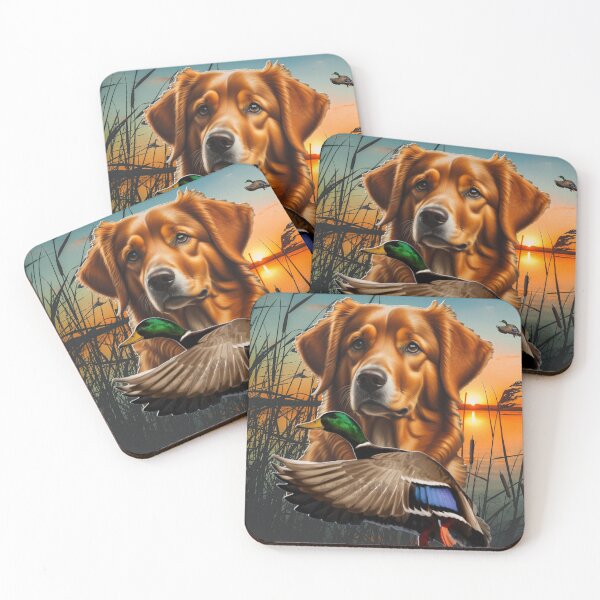 Item preview, Nova Scotia Duck Tolling Retriever (Toller) and Flying Mallard Duck Hunt Design designed and sold by LifeCrush.