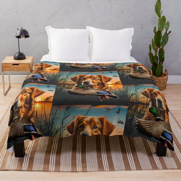 Item preview, Nova Scotia Duck Tolling Retriever (Toller) and Flying Mallard Duck Hunt Design designed and sold by LifeCrush.