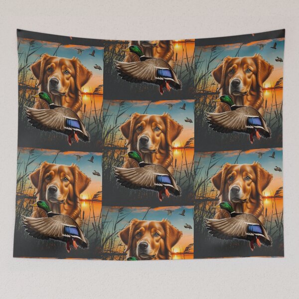 Item preview, Nova Scotia Duck Tolling Retriever (Toller) and Flying Mallard Duck Hunt Design designed and sold by LifeCrush.
