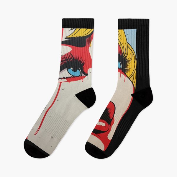 Item preview, pop art women red crying designed and sold by AceILA.