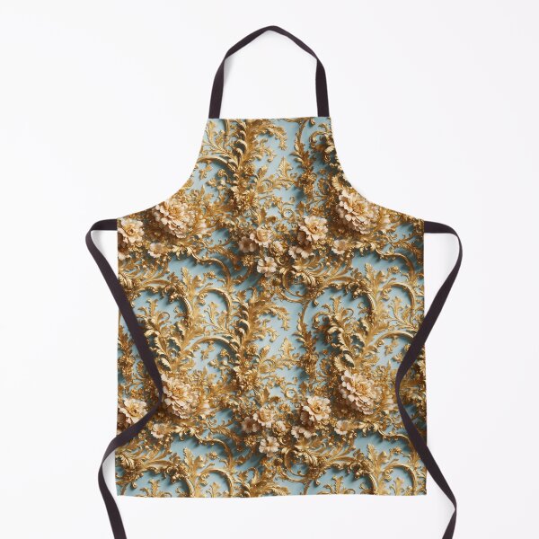 Item preview, High-quality floral pattern in baroque style - ideal for weddings - blue gold designed and sold by biiid.