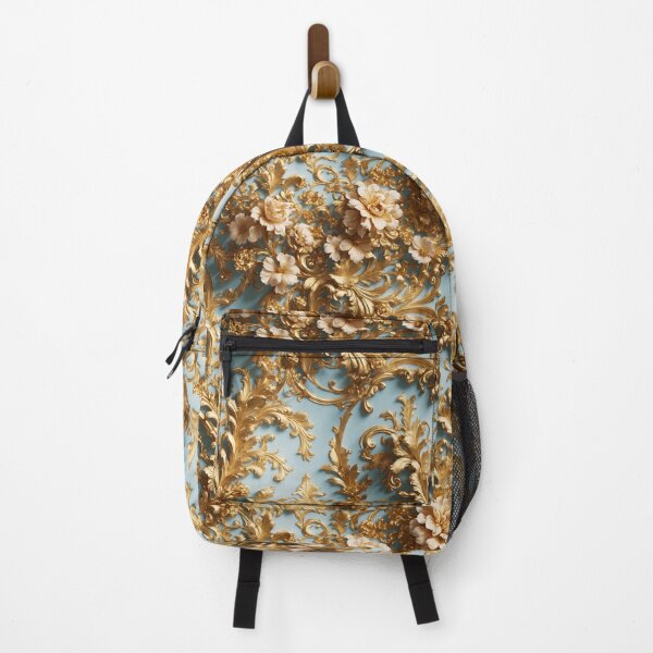 Item preview, High-quality floral pattern in baroque style - ideal for weddings - blue gold designed and sold by biiid.