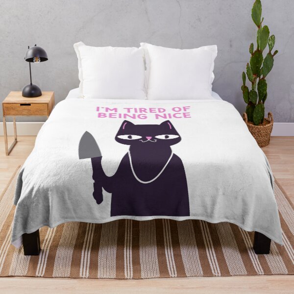 Item preview, Cartoon Kitten "I'm sick of being nice" Funny Feline Expression designed and sold by Mantasrl.