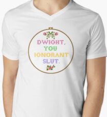 Needlepoint Men's V-Neck T-Shirt