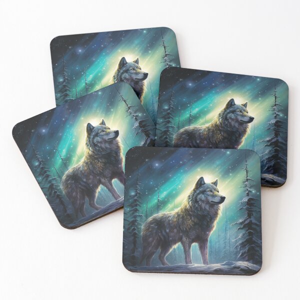 Item preview, Wolf and forest at night designed and sold by Nature Shop.