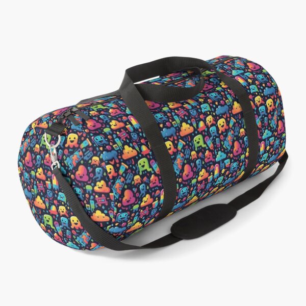 Item preview, Colorful Emoji Doodle Characters Pattern designed and sold by SowCow.