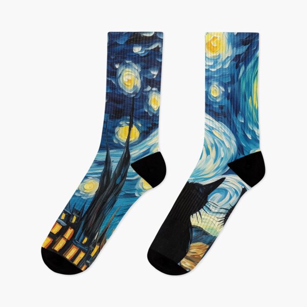 Item preview, Van gogh Inspired Starry Night Cat Painting designed and sold by Vangoholic.