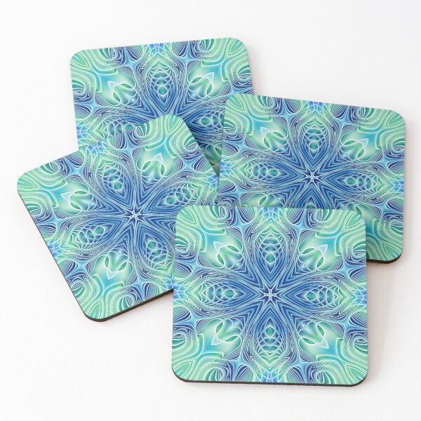 Item preview, Green and Blue Floral designed and sold by Sybille-Yates.
