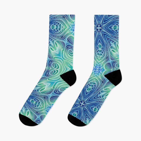 Item preview, Green and Blue Floral designed and sold by Sybille-Yates.
