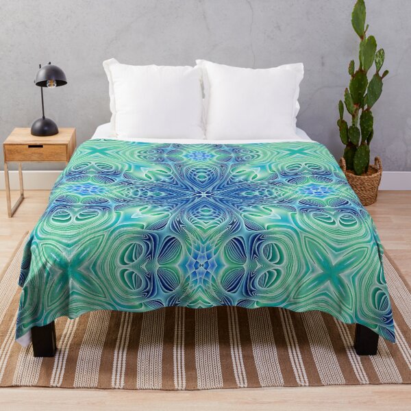 Item preview, Green and Blue Floral designed and sold by Sybille-Yates.
