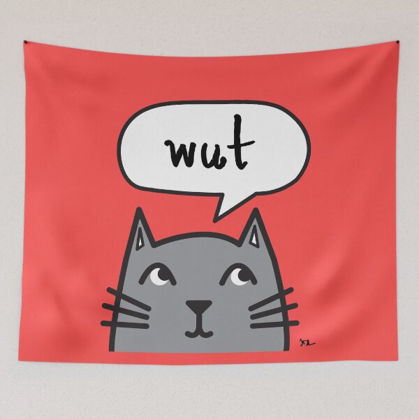 Artikelvorschau, Süße graue Katze sagt Wut | Wut Meme entworfen und verkauft von sassandsun.