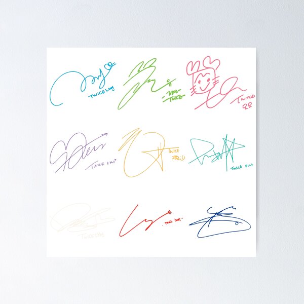 Twice Signatures Posters for Sale | Redbubble