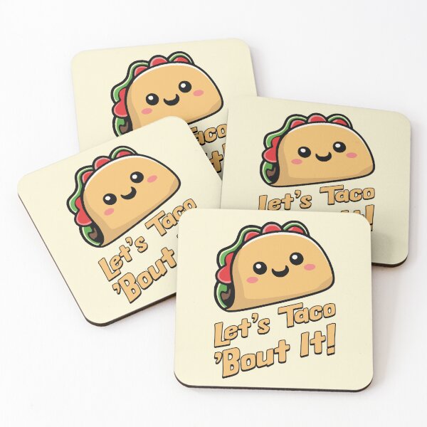 Item preview,  Let's Taco Bout It! Cute Taco Cartoon designed and sold by PMCreative.