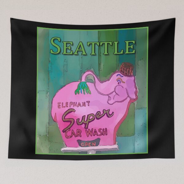 Item preview, Pink Elephant Neon Sign in Seattle - Welshdesigns designed and sold by welshdesigns.