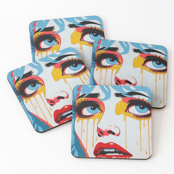 Item preview, pop art women blue hair designed and sold by AceILA.