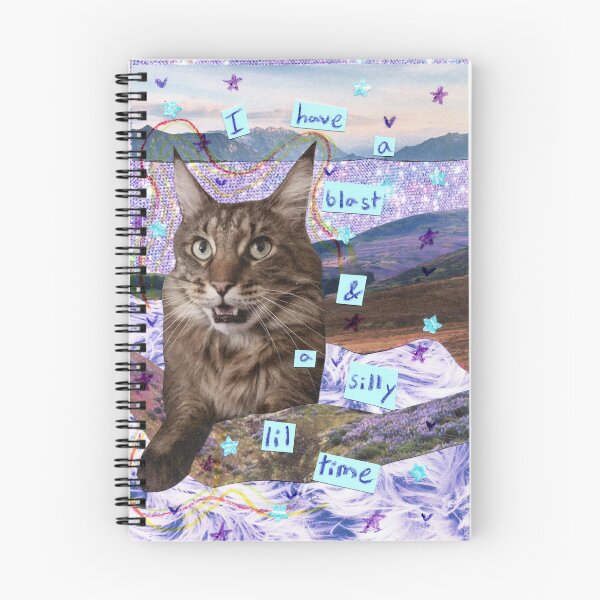 Item preview, I have a blast & a silly lil time - cute purple maincoon cat collage designed and sold by OnBambisMind.
