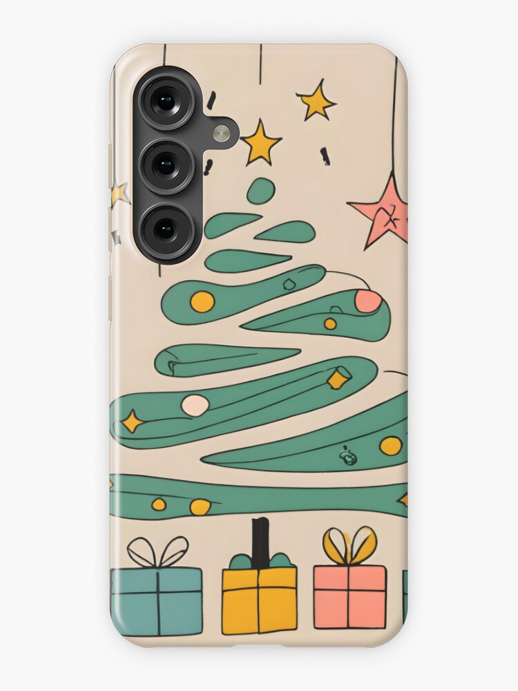 Thumbnail 1 of 4, Samsung Galaxy Phone Case, Modern Christmas Tree Minimalistic Drawing designed and sold by Patricks-Art.
