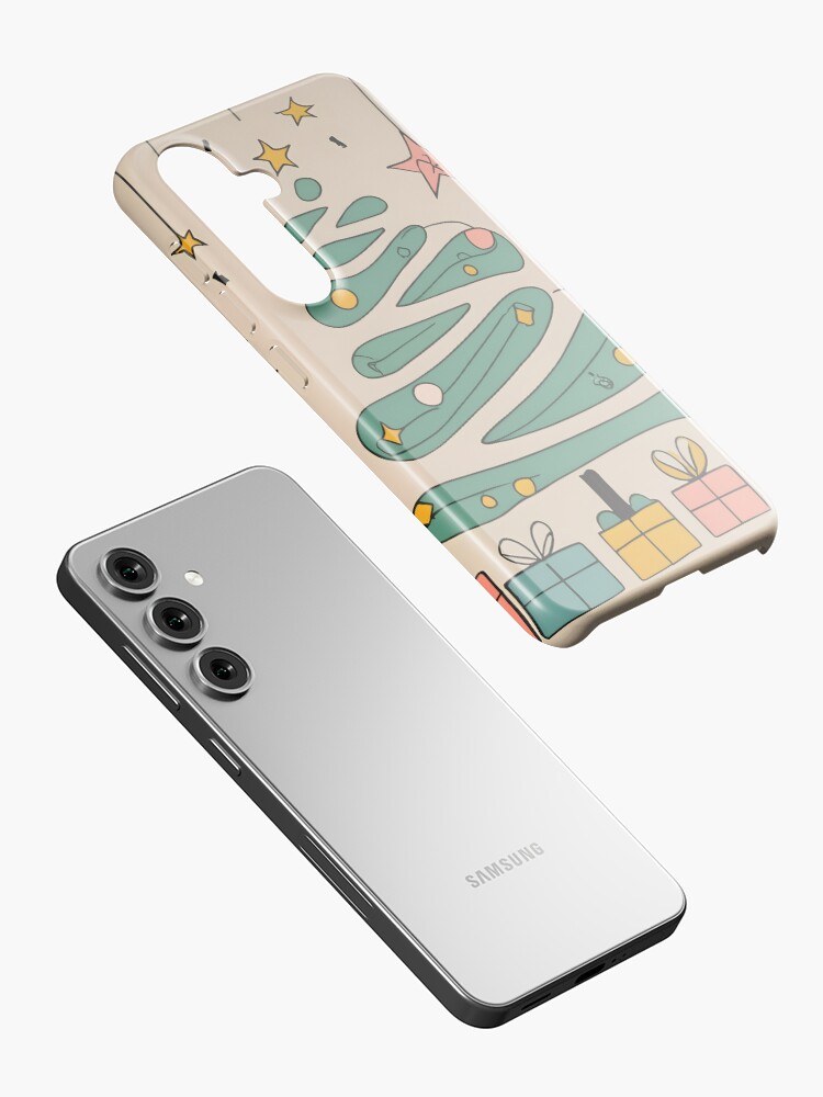 Thumbnail 2 of 4, Samsung Galaxy Phone Case, Modern Christmas Tree Minimalistic Drawing designed and sold by Patricks-Art.